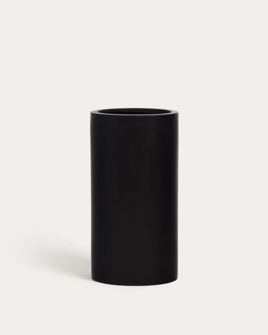 Aiguablava plant pot in black cement, Ø 42 cm