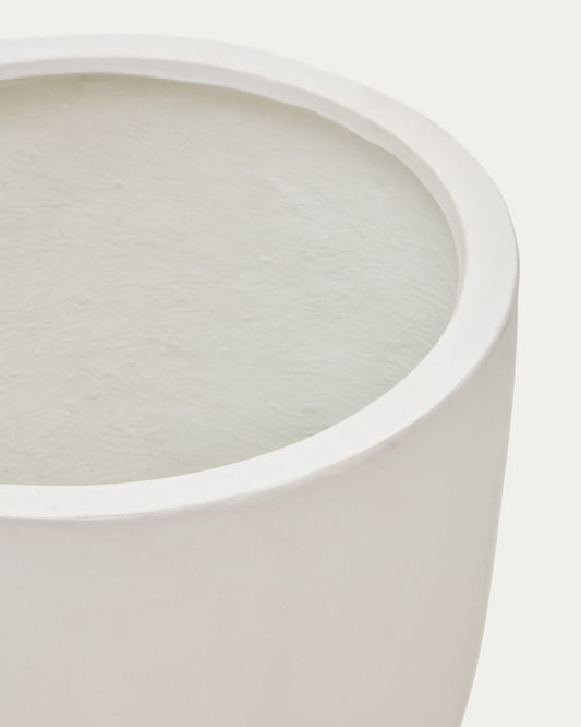 Aiguablava plant pot in white cement, Ø 56 cm