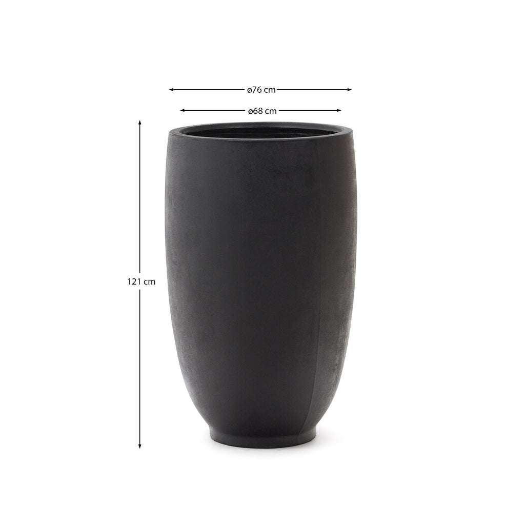 Aiguablava Black Cement Planter Ø 75 cm
