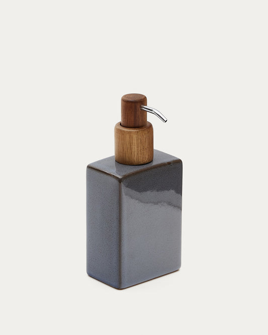 Silvet Gray Stoneware Soap Dispenser