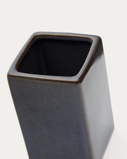 Silvet Gray Stoneware Toothbrush Holder