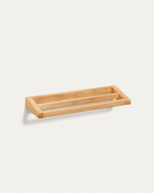 Kenta solid teak towel rack, 40 x 5 cm