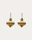 Raj set of 2 hanging ornaments made of gold recycled glass, 10 cm