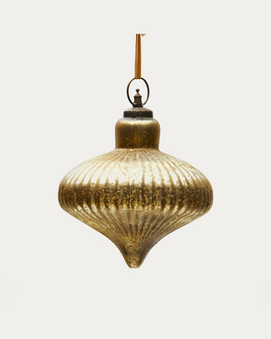 Raj hanging ornament made of gold recycled glass, 20 cm