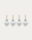 Irlo set of 4 Christmas baubles made of white recycled glass, Ø 8 cm