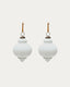 Irlo set of 2 Christmas baubles made of white recycled glass, Ø 10 cm