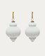 Irlo set of 2 Christmas baubles made of white recycled glass, Ø 13 cm
