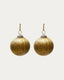 Elur set of 2  medium-sized Christmas baubles made of gold recycled glass, Ø 10 cm