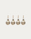 Piril set of 4 Christmas baubles made of brown recycled glass, Ø 6 cm