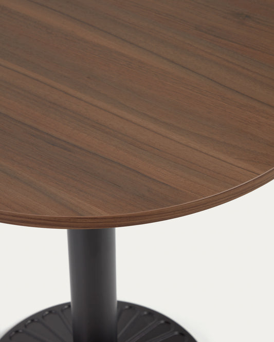 Tiaret round table top in melamine with a walnut finish, Ø 70 cm