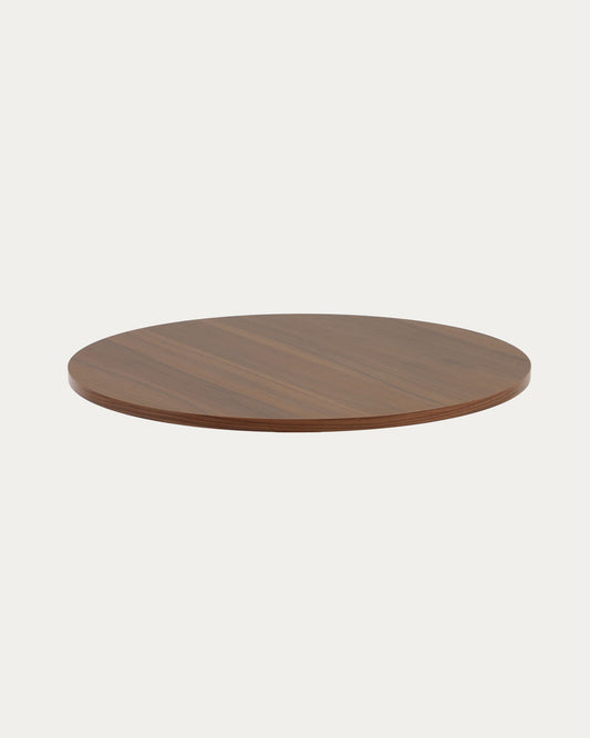 Tiaret round table top in melamine with a walnut finish, Ø 70 cm