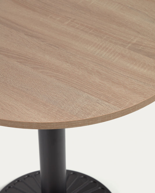 Tiaret round table top in melamine with a natural finish, Ø 70 cm