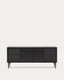 Lenon sideboard 3 doors and 3 drawers solid wood and black oak veneer 200x86cm FSC Mix Credit