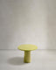 Albanella coffee table in cement with glossy green finish Ø65cm