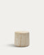 Drasi cement side table with travertine-effect finish Ø46cm