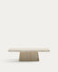 Drasi coffee table in cement with travertine-effect finish 140 x 70cm