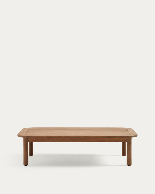 Sacova solid eucalyptus wood coffee table, 100% outdoor suitable 140 x 89 cm