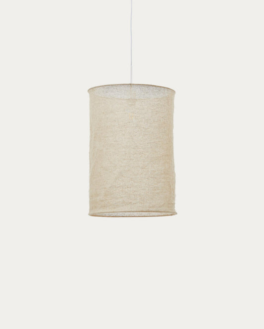 Mariela linen ceiling lamp shade in a beige finish Ø 40 x 60 cm
