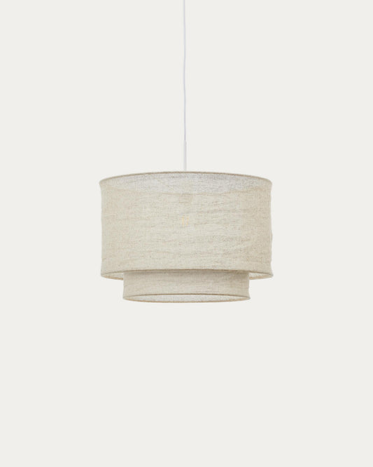 Mariela linen ceiling lamp shade in a beige finish Ø 40 x 34 cm