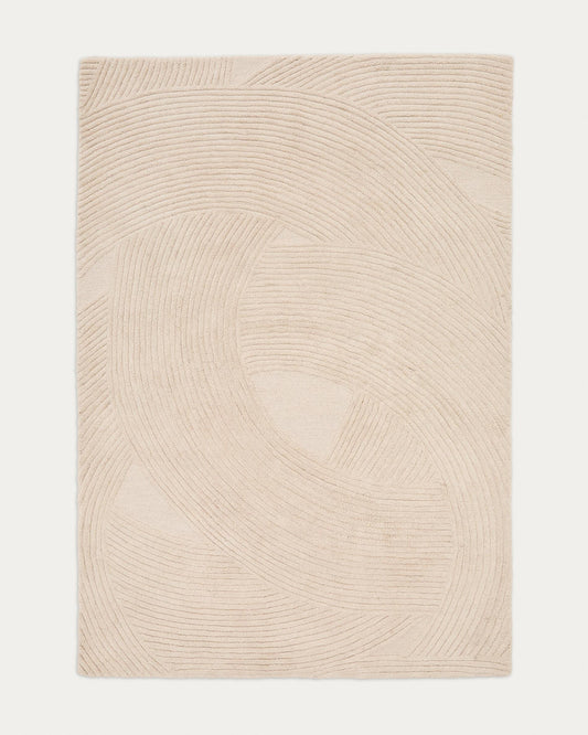 Domm beige wool rug, 200 x 300 cm