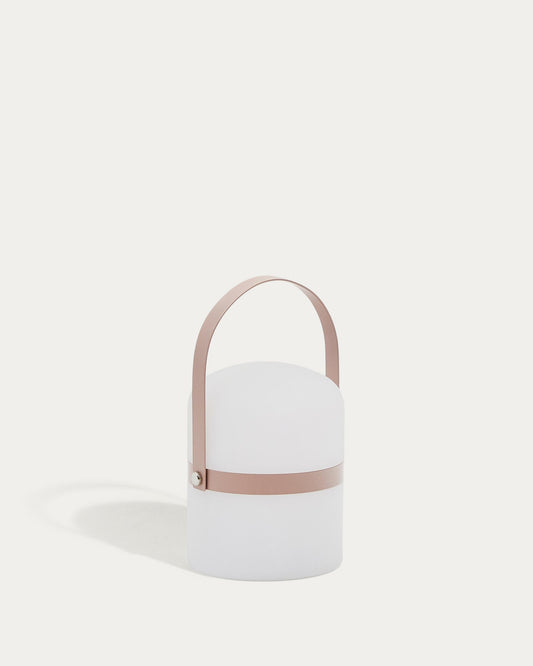 Ridley mini LED table lamp in pink polyethylene