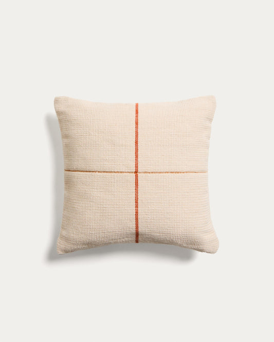 Atima orange 100% PET jacquard cushion cover 45 x 45cm