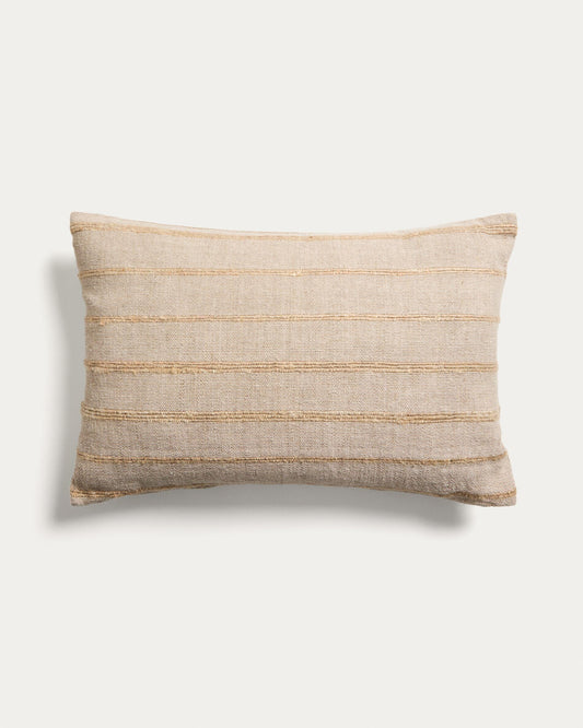Riena beige cotton and viscose cushion cover 40 x 60cm