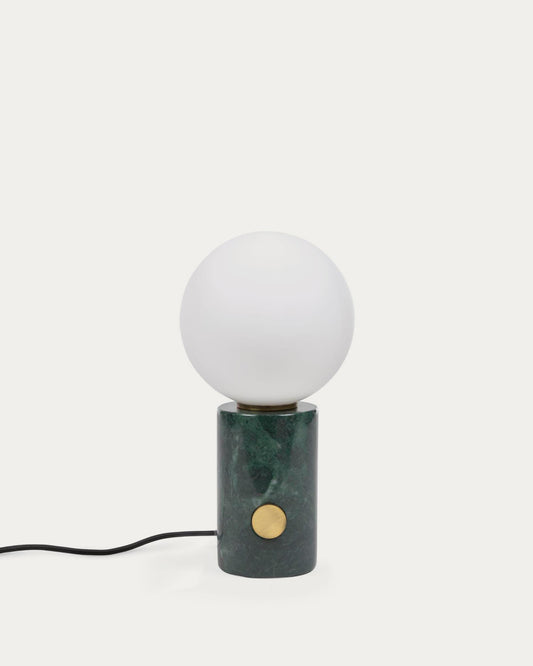 Lonela table lamp in marble with green finish