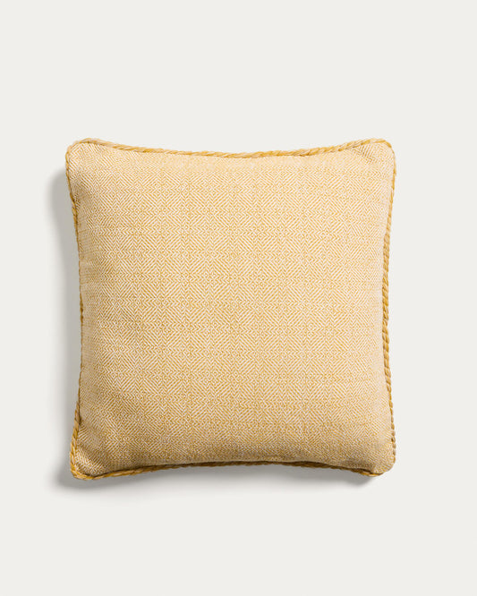 Filor cotton cushion cover with yellow weave 50 x 50cm