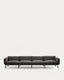 Sorells modular 4-seater outdoor sofa in aluminium with grey finish 370 cm