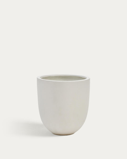 Aiguablava plant pot in white cement, Ø 56 cm