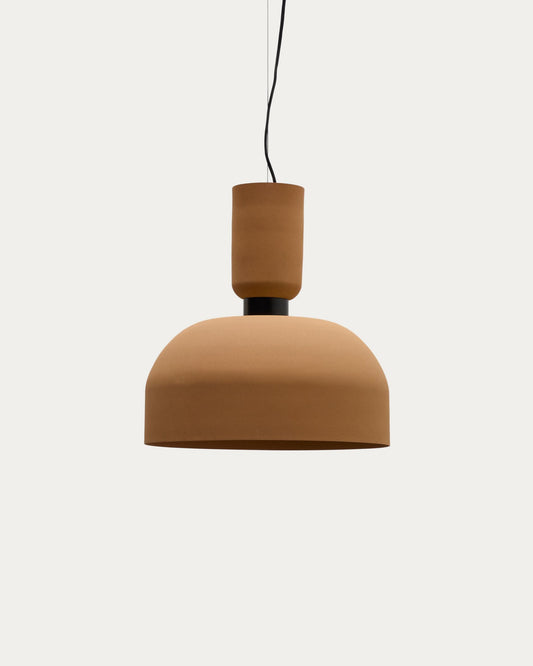 Nibla ceiling lamp in terracotta-effect metal Ø40cm