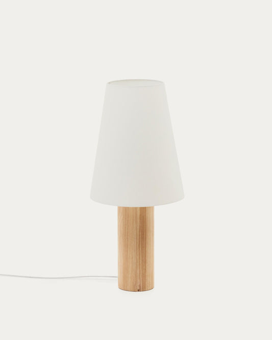 Marga floor lamp in solid wood with natural finish
