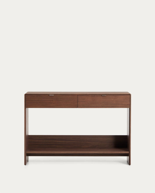 Norlen sideboard with 2 drawers and shelf in walnut veneer FSC Mix Credit 120 x 81cm