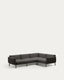 Sorells modular 5-seater outdoor corner sofa in aluminium with grey finish 276 x 191,5 cm