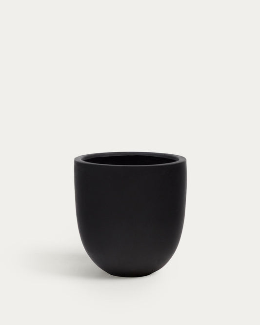 Aiguablava plant pot in black cement, Ø 56 cm