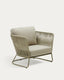 Saconca outdoor armchair made of cord and green galvanised steel