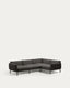 Sorells modular 5-seater outdoor corner sofa in aluminium with grey finish 276 x 191,5 cm
