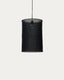 Mariela linen ceiling lamp shade in a black finish Ø 40 x 60 cm