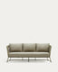 Saconca 3-seater outdoor sofa made of cord and green galvanised steel, 189 cm