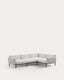 Sorells modular 5-seater outdoor corner sofa in aluminium with green finish 276 x 191,5 cm