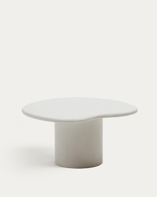 Macarella white cement coffee table, 83 x 77 cm