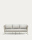 Saconca outdoor 3-seater sofa in rope cord and grey galvanised steel 189 cm