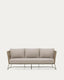Saconca outdoor 3-seater sofa in rope cord and beige galvanised steel 189 cm