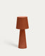 Arenys large outdoor metal table lamp in a terracotta painted finish
