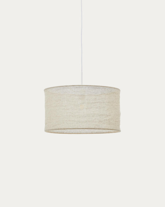 Mariela linen ceiling lamp shade in a beige finish Ø 50 x 30 cm