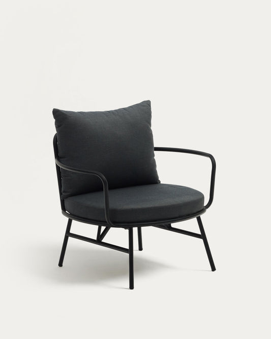 Bramant steel armchair with black finish