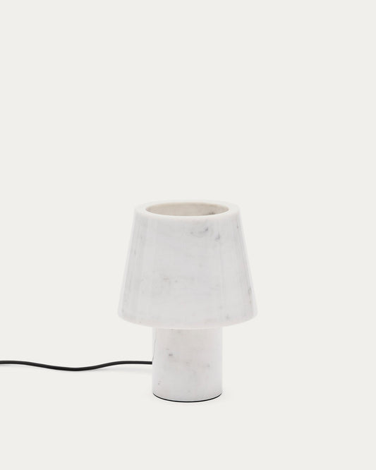 Alaro white marble table lamp