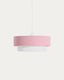 Bianella cotton and pink corduroy ceiling lamp