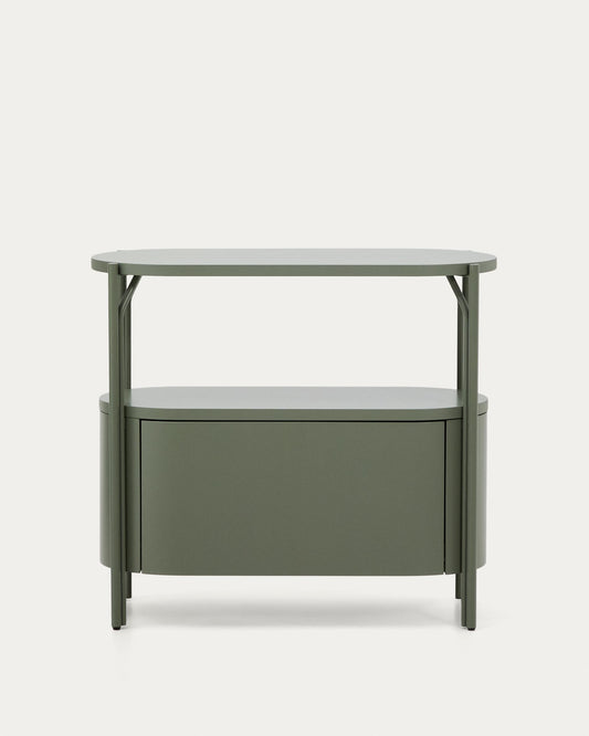 Arely bathroom vanity unit with steel structure and green lacquered MDF 90 x 40cm